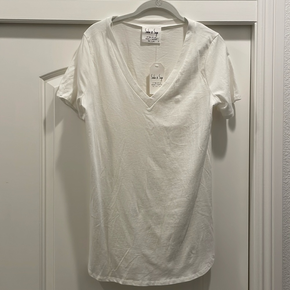 Sadie & Sage Oversized V-neck Tee